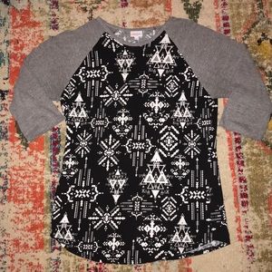 LuLaRoe Randy black and white Aztec print